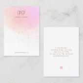 抽象芸術グラデーションカラーのロゴイヤリングディスプレイ 名刺 (正面/裏面)