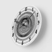 抽象芸術グラデーションコンテンポラリー白黒緩和曲線 ラウンド壁時計 (傾斜)