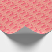 抽象芸術グラデーションサンゴをオレンジ色にブロック ラッピングペーパー (角)