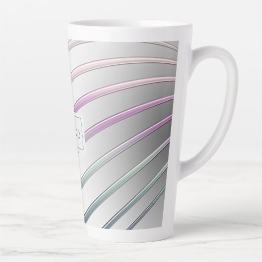 抽象芸術グラデーションラインズコーヒーマグ カフェラテマグ (右)