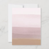 抽象芸術グラデーション水色のストライプ薄紫 ノートカード (裏面)