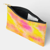 抽象芸術グラデーション発光パーソナライズされた喜び アクセサリーポーチ (見開き)