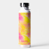 抽象芸術グラデーション発光パーソナライズされた喜び ウォーターボトル (左面)
