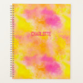 抽象芸術グラデーション発光パーソナライズされた喜び プランナー手帳 (正面)
