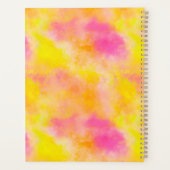 抽象芸術グラデーション発光パーソナライズされた喜び プランナー手帳 (裏面)