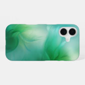 抽象芸術グラデーション緑と青 iPhone 16ケース (裏面横)