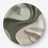 抽象芸術グラフィックのラウンド紙スタイリッシュプレート ペーパープレート (正面)