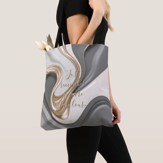 抽象芸術グラフィックスタイリッシュのトートバッグ トートバッグ (クローズアップ)