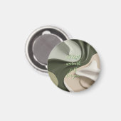 抽象芸術グラフィックスタイリッシュの丸磁石 マグネット (正面/裏面)