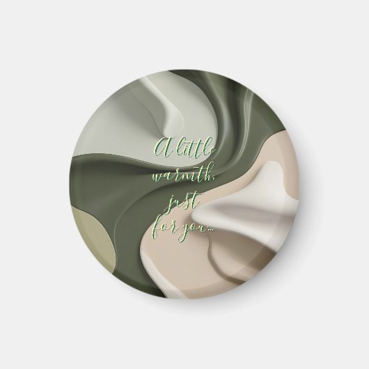 抽象芸術グラフィックスタイリッシュの丸磁石 マグネット (正面)