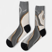 抽象芸術グラフィックスタイリッシュの靴下 ソックス (左)