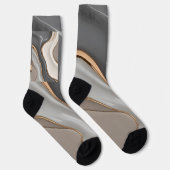 抽象芸術グラフィックスタイリッシュの靴下 ソックス (右)