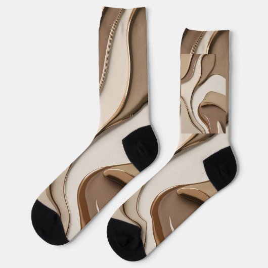 抽象芸術グラフィックスタイリッシュの靴下 ソックス (左)