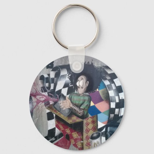 抽象芸術グラフィティアートワーク キーホルダー (正面)