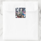 抽象芸術グラフィティアートワーク スクエアシール (バッグ)