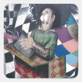 抽象芸術グラフィティアートワーク スクエアシール