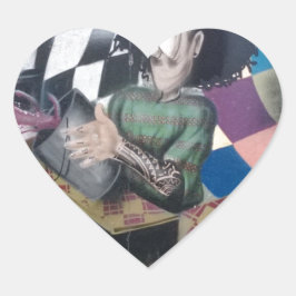 抽象芸術グラフィティアートワーク ハートシール