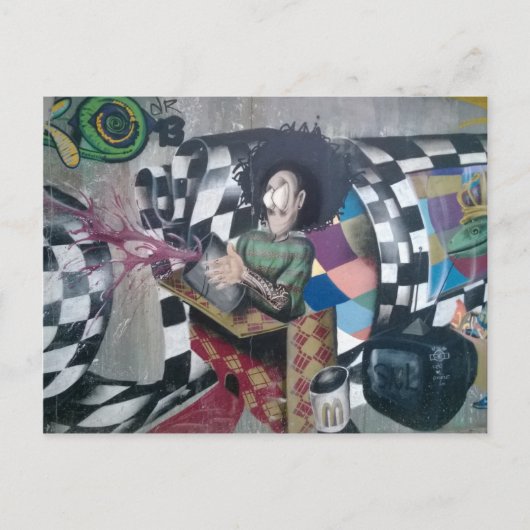 抽象芸術グラフィティアートワーク ポストカード (正面)