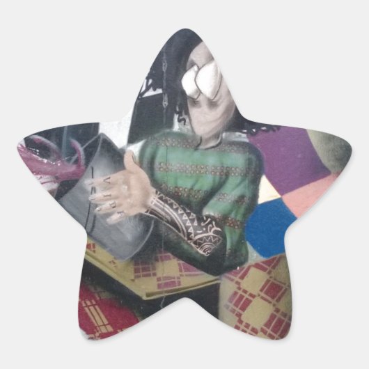抽象芸術グラフィティアートワーク 星シール (正面)