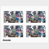 抽象芸術グラフィティアートワーク 長方形シール (シート)