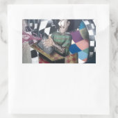 抽象芸術グラフィティアートワーク 長方形シール (バッグ)