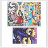 抽象芸術グラフィティアーバン通りアートコラージシート シール (シート)