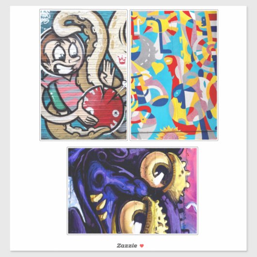 抽象芸術グラフィティアーバン通りアートコラージシート シール (シート)