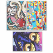 抽象芸術グラフィティアーバン通りアートコラージシート シール (正面)