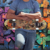 抽象芸術グラフィティインスパイア抽象芸術自然音 スケートボード