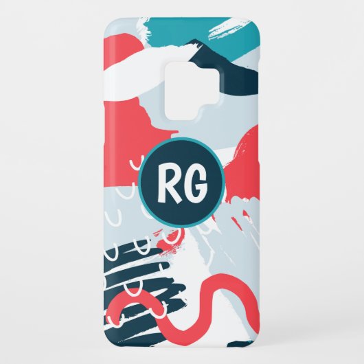 抽象芸術グラフィティパタパーソナライズされたーンモノグラム Case-Mate iPhoneケース (裏面)