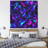 抽象芸術グラフィティ通りスワール キャンバスプリント (インサイチュ (寝室))