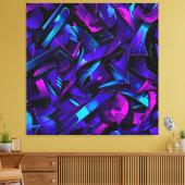 抽象芸術グラフィティ通りスワール キャンバスプリント (インサイチュ (リビング))