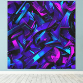 抽象芸術グラフィティ通りスワール キャンバスプリント (インサイチュ (ウッドフロア))