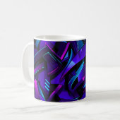 抽象芸術グラフィティ通りスワール コーヒーマグカップ (正面左)