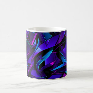 抽象芸術グラフィティ通りスワール コーヒーマグカップ
