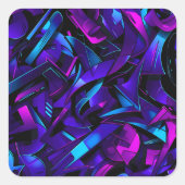 抽象芸術グラフィティ通りスワール スクエアシール (正面)