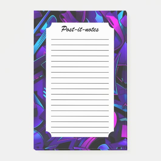 抽象芸術グラフィティ通りスワール ポストイット (正面)