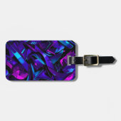 抽象芸術グラフィティ通りスワール ラゲッジタグ (正面横)