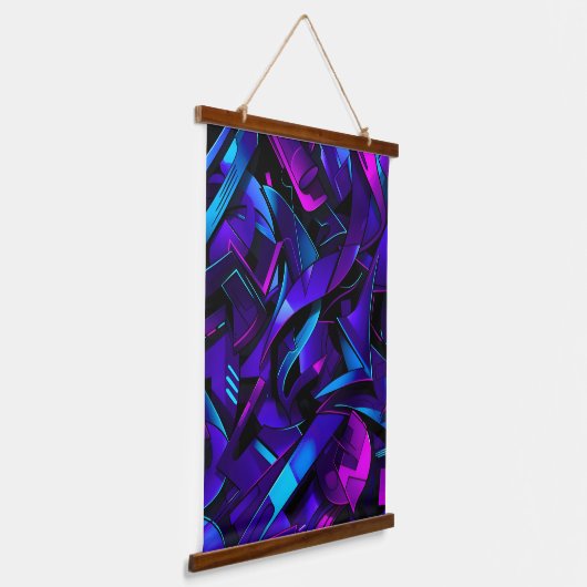 抽象芸術グラフィティ通りスワール 吊り下げ型タペストリー (傾斜あり)