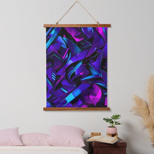 抽象芸術グラフィティ通りスワール 吊り下げ型タペストリー (寝室)