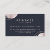 抽象芸術グラムエレガントバラ金ゴールドラグジュアリーモノグラム 名刺 (裏面)