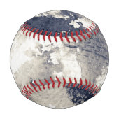 抽象芸術グランジの背景水彩、インク 野球ボール (裏面)