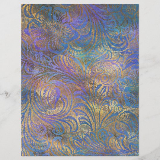 抽象芸術グランジクスクレーブック紙シート (裏面)