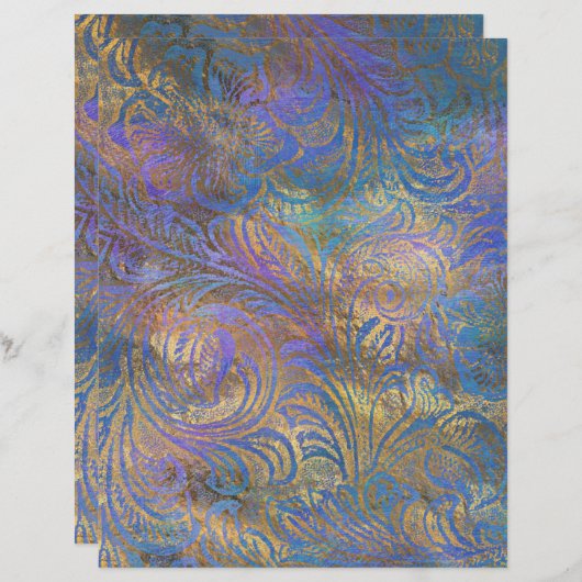 抽象芸術グランジクスクレーブック紙シート (正面/裏面)