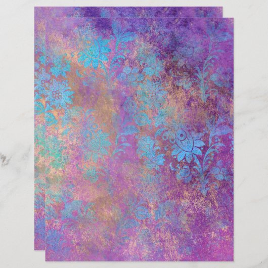 抽象芸術グランジクスクレーブック紙シート (正面/裏面)