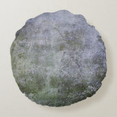 抽象芸術グランジコケ被覆コンクリート壁のテクスチャ ラウンドクッション (裏面)