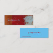 抽象芸術グランジツリーブックマーク スキニー名刺 (正面/裏面)