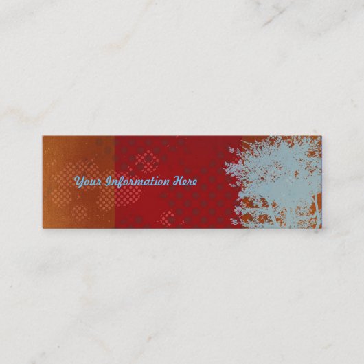 抽象芸術グランジツリーブックマーク スキニー名刺 (正面)