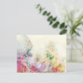 抽象芸術グランジテクスチャー絵を描 ポストカード (スタンド正面)