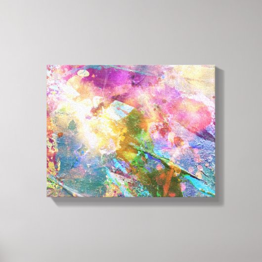 抽象芸術グランジテクスチ絵を描ャ3 キャンバスプリント (正面)